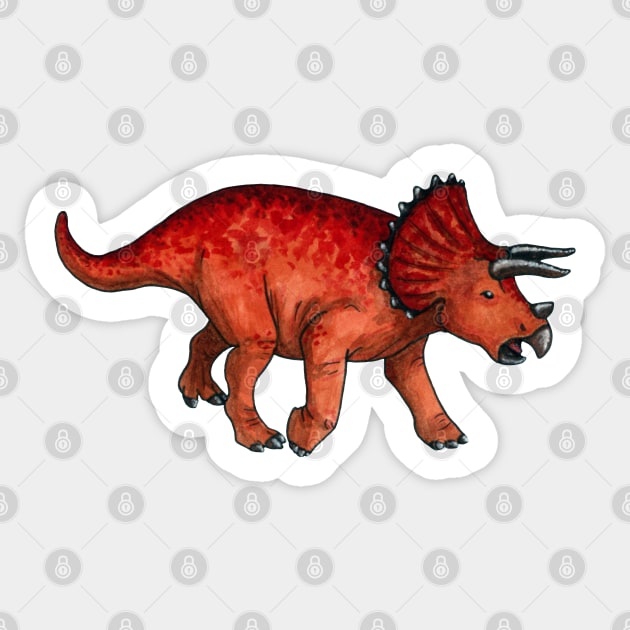 Triceratops Sticker by Savousepate